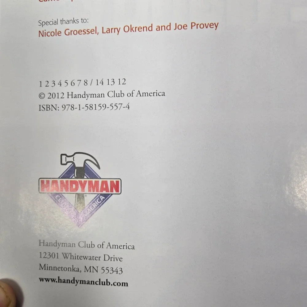 2012 Handy‎ Highlights Handyman Club of America Home Improvement Book Hardcover